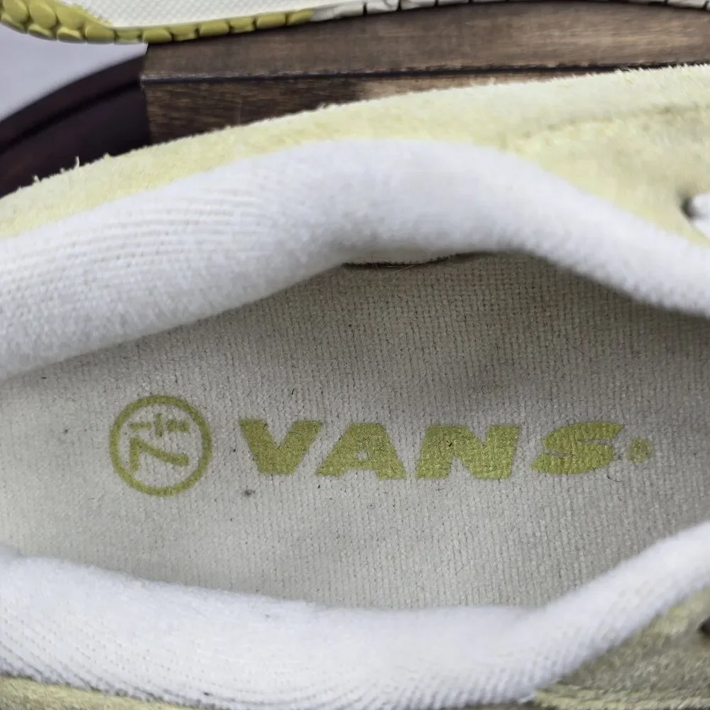 Vintage Vans Compel Y2K Chunky Skateboarding Sneaker Yellow Suede Sz 7.5 Grunge